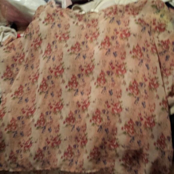 Shear through flower shirt