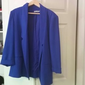 Woman's electric blue blazer