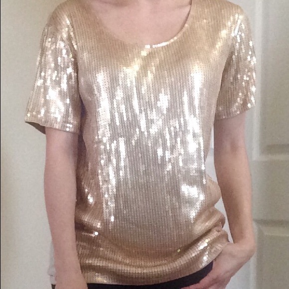 Flounce Bronze Sequin Top - Picture 2 of 4