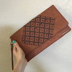 O'Neill small brown clutch bag