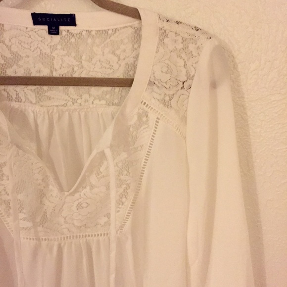 White sheer top
