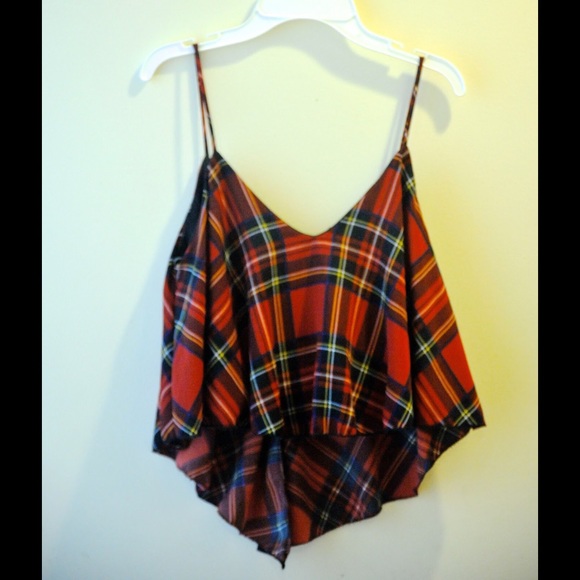 Plaid Flowy Crop Top