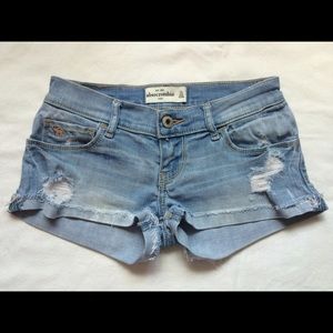 Abercrombie Kids Light Wash Denim Shorts