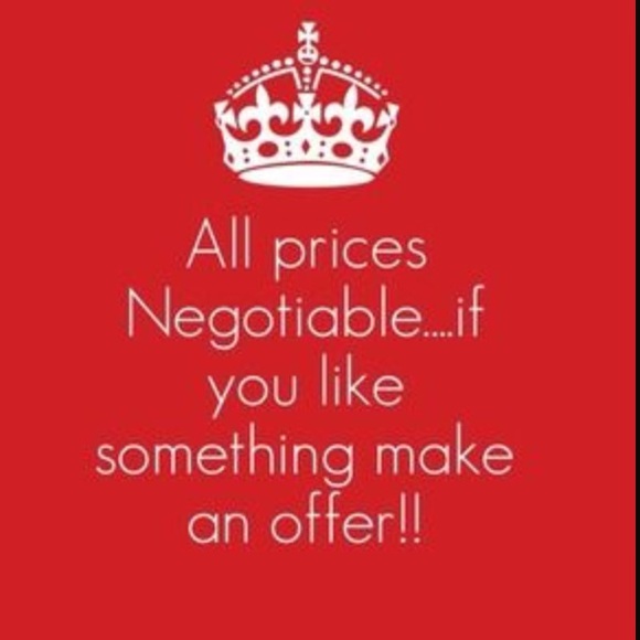 All items are negotiable