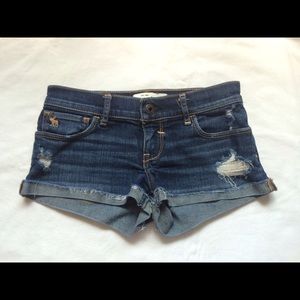 Abercrombie Kids Dark Wash Denim Shorts