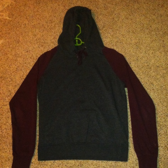Dark Maroon/Dark Grey Overhead Hoodie