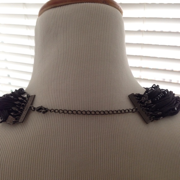 💫Black Beaded Cord Collar Necklace - Picture 3 of 4
