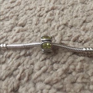 Pandora Oval Lights Charm- green AUTHENTIC