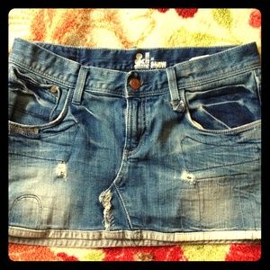 Jean mini skirt