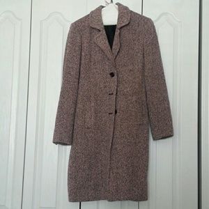 Pink tweed coat