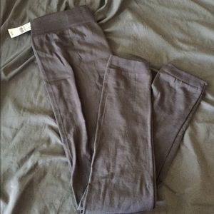 Gray leggings.