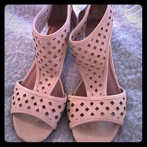 Size 6 1/2 City Classified 1/2 sandals color: NUDE