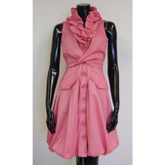 Samuel Dong Dresses & Skirts - Samuel Dong Pink Ruffle Dress