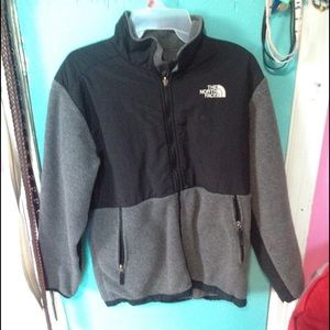 grey the north face jacket