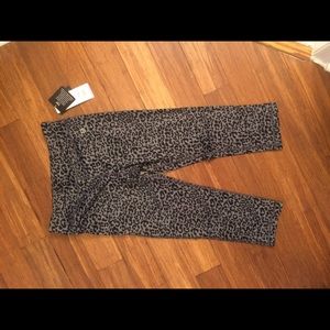 Cheetah print workout Capri