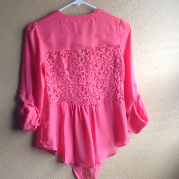 Pink button up
