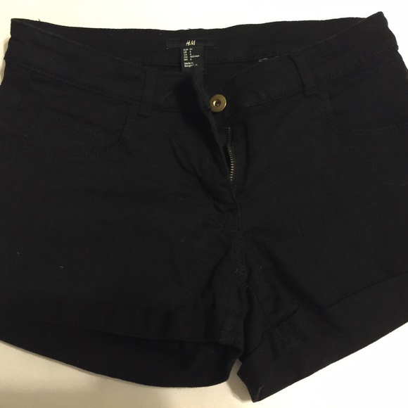 H&M Black Denim Shorts