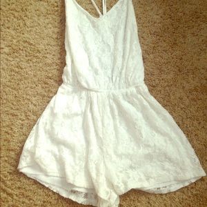white floral romper