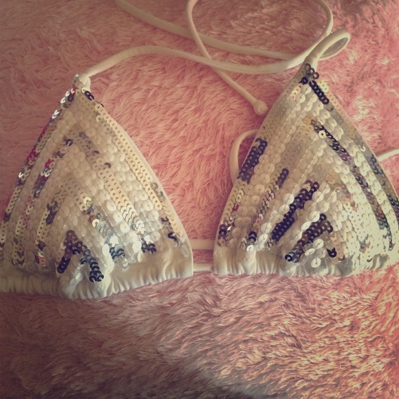 Sequin bikini top