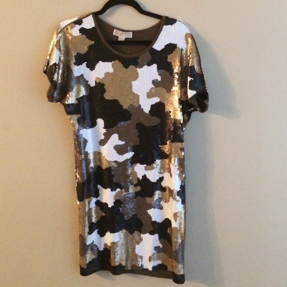 MICHAEL KORS Sequin Army Dress