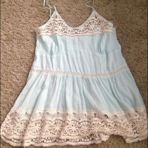 Summer dress blue and white