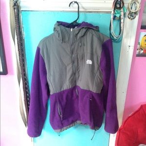purple the North Face jacket