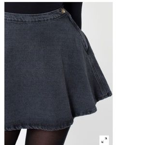 AA Denim Circle Skirt Stone Wash Black
