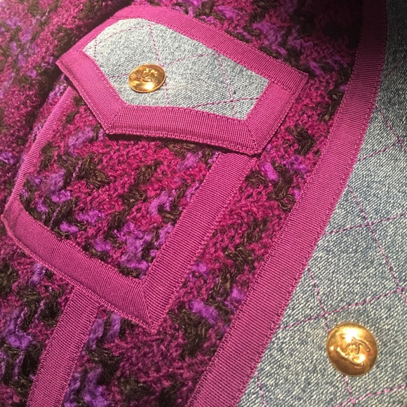 Chanel Jean and Purple Tweed Jacket - Picture 6 of 8
