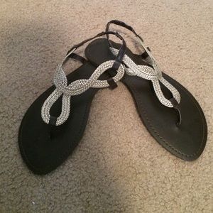 Silver sandals