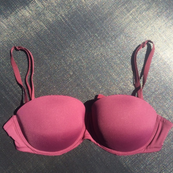 Brand new VS Pink maroon push up bra
