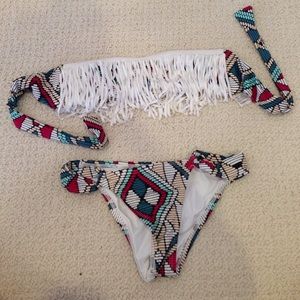 L SPACE fringe bikini