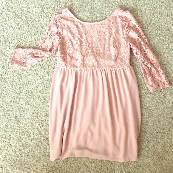 Blush lace dress