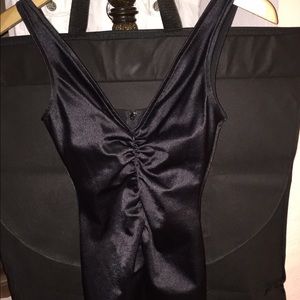 Black form fitting cocktail dress