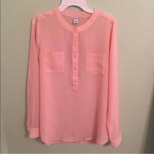 Bundle: Old Navy Pink Tunic and Hollister Shirt