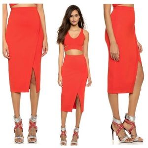 Ronny Kobo Katya Skirt, Size S, Vermillion