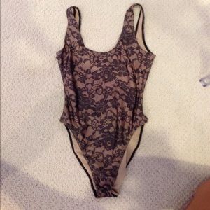 American Apparel Floral One Piece Swimsuit