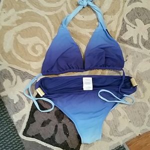 Cole of California  swimsuit dip dyed blues I've L