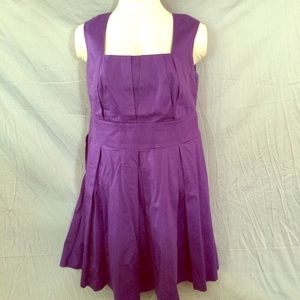 Purple fit and flare dress