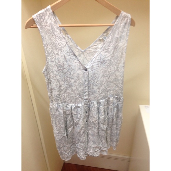White Patterned Urban Outfitters Romper