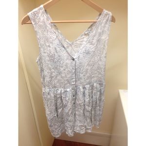 White Patterned Urban Outfitters Romper