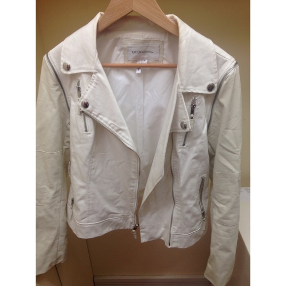 White Leather Biker Jacket