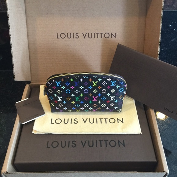 Authentic Louis Vuitton Multicolor Cosmetic Bag