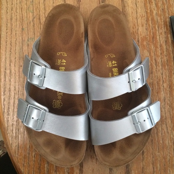 Silver Birkenstocks