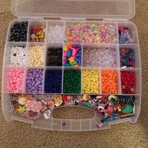 Assorted Kandi making supplies- pony beads