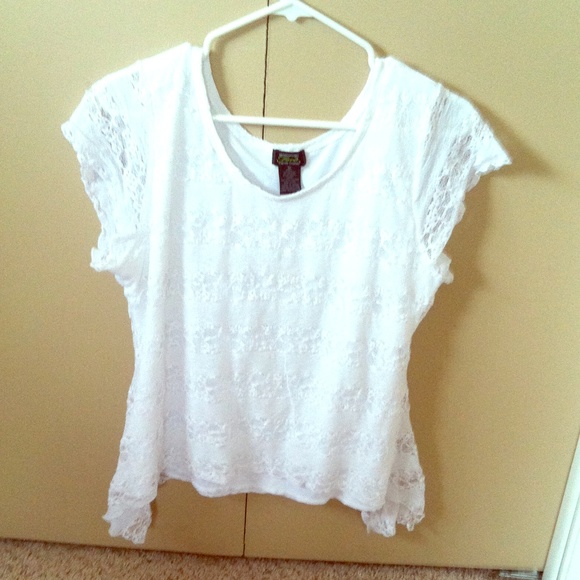 White Lacey Top