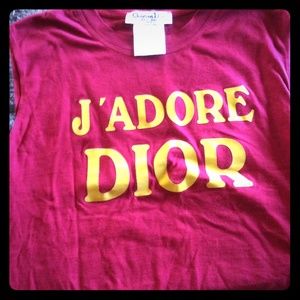 Authentic dior red tank top size large
