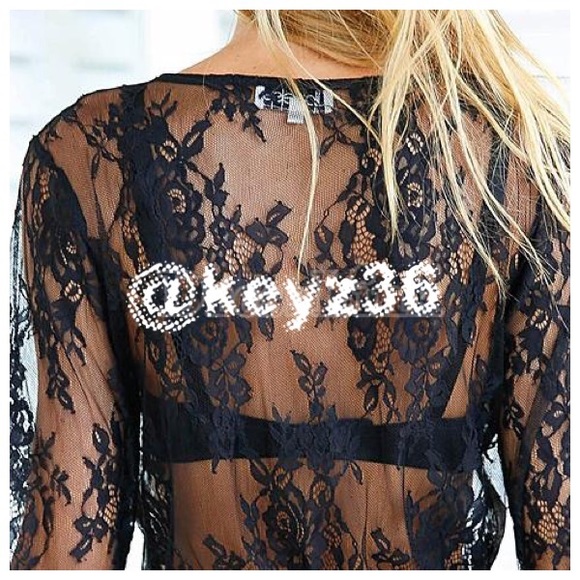 Elegance Black Lace Mini Dress 👠 - Picture 3 of 4