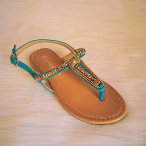 Turquise Thong Sandals