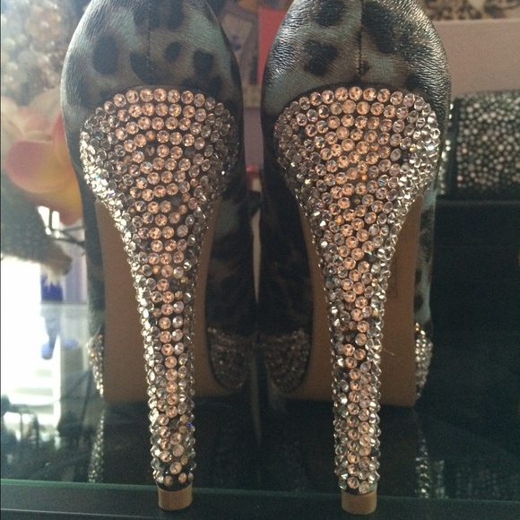 Blue leopard swarovski crystals 💕CUSTOM MADE💕 - Picture 2 of 4