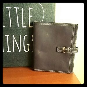 Daytimer Malibu leather Desk-Sized Planner in Plum